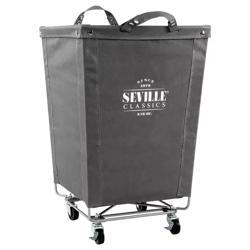 Cesto Portabiancheria Grigio con Ruote e Maniglie – Tela Pesante, Uso Singolo/Famiglia