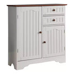 Mobiletto/credenza da cucina a 2 ante Bianco e Noce