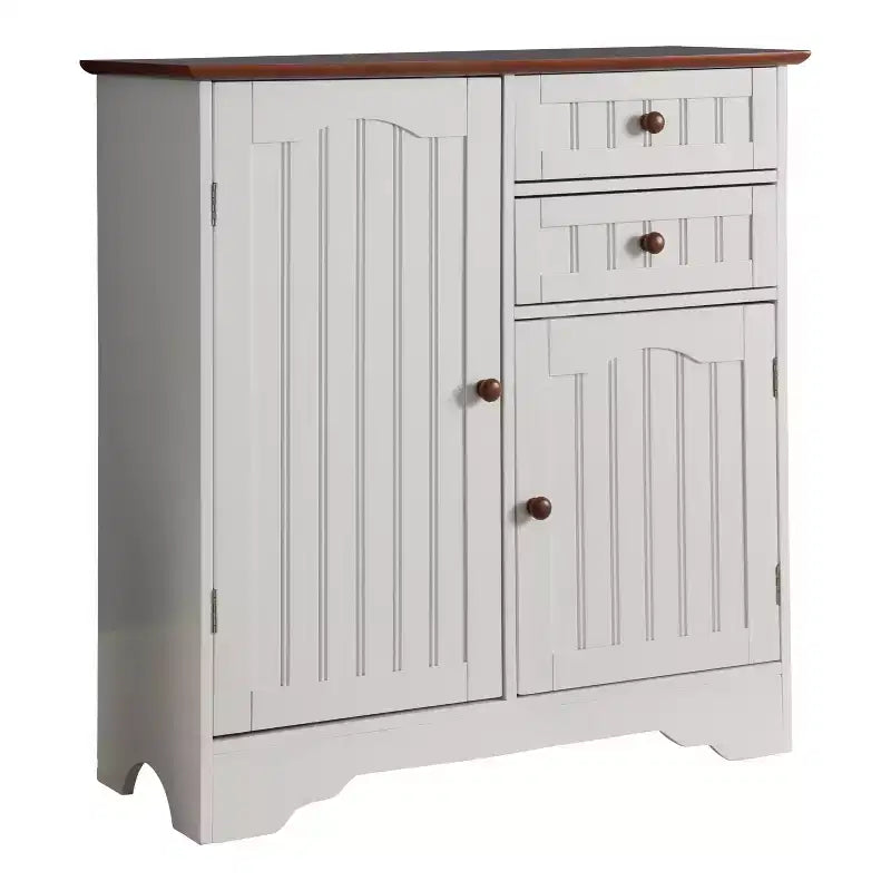 Mobiletto/credenza da cucina a 2 ante Bianco e Noce