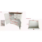 Mobiletto/credenza da cucina a 2 ante Bianco e Noce