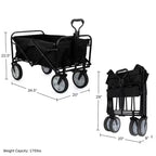 Carrello pieghevole nero/grigio, 1 posto