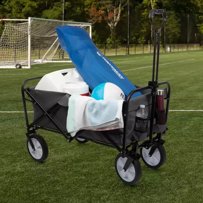 Carrello pieghevole nero/grigio, 1 posto