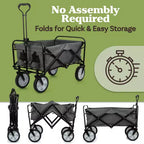 Carrello pieghevole nero/grigio, 1 posto