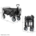 Carrello pieghevole nero/grigio, 1 posto