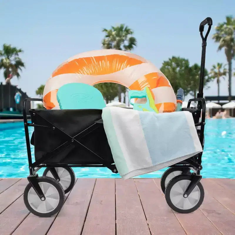 Carrello pieghevole nero/grigio, 1 posto
