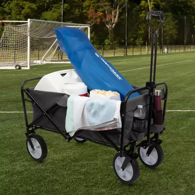 Carrello pieghevole nero/grigio, 1 posto