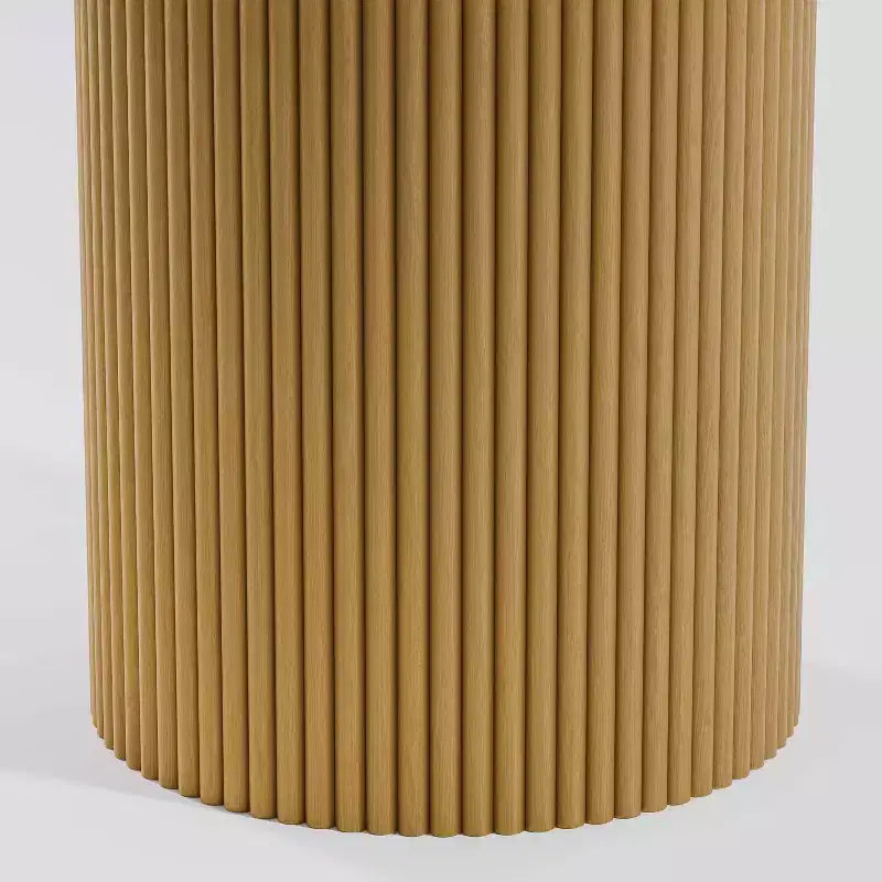 Tavolo da pranzo rotondo in legno massello da 117 cm, Nero / Rovere / Noce, 4 posti a sedere