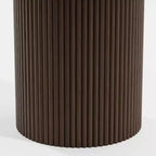 Tavolo da pranzo rotondo in legno massello da 117 cm, Nero / Rovere / Noce, 4 posti a sedere