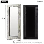 Specchio a figura intera da appoggio Weathered White Farmhouse, Singolo, 24"L x 58"A