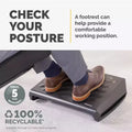 Poggiapiedi ergonomico regolabile nero, utente singolo