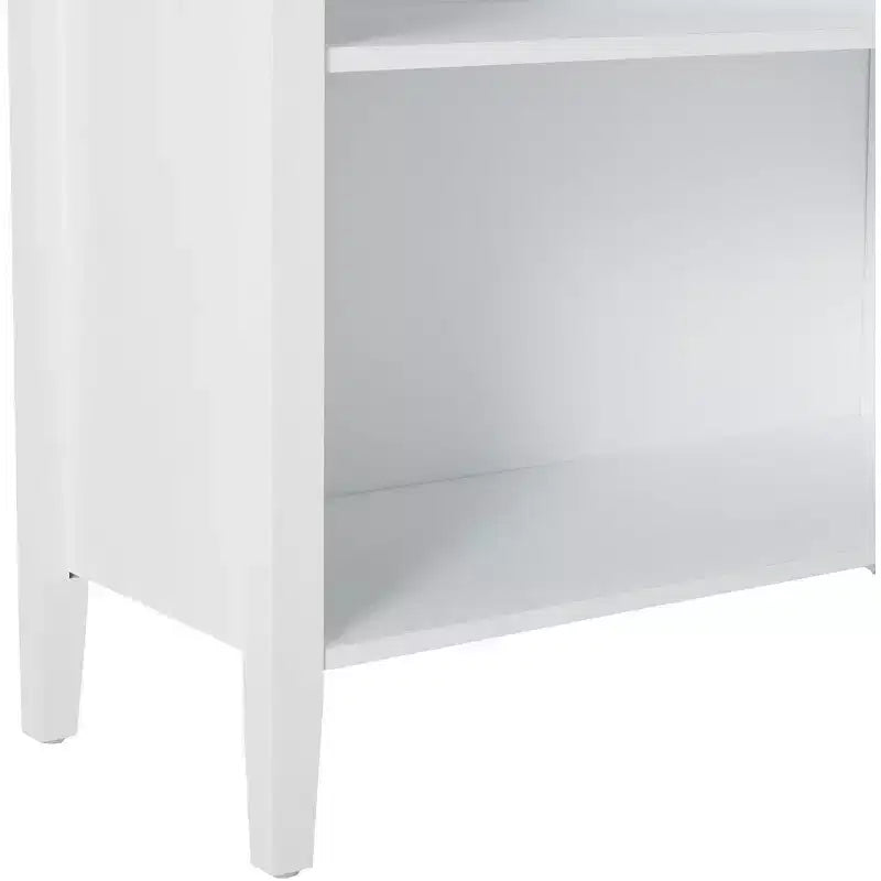 Libreria a 4 ripiani in legno bianco