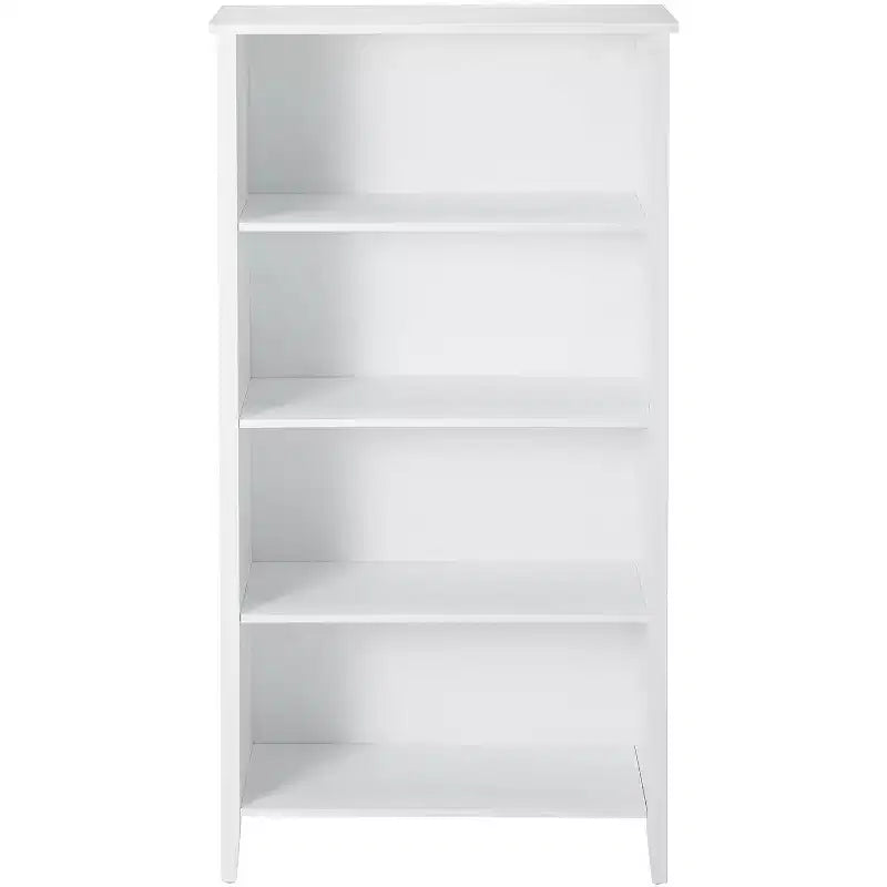 Libreria a 4 ripiani in legno bianco