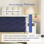 Materasso Ibrido Rigido Medio Blu Scuro, 2 Posti