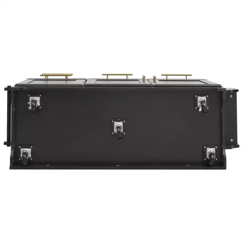 Isola da Cucina Nera/Grigia+Blu/Bianca con Ante a Ribalta e Organizer Estraibili, 1 Persona