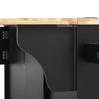 Isola da Cucina Nera/Grigia+Blu/Bianca con Ante a Ribalta e Organizer Estraibili, 1 Persona