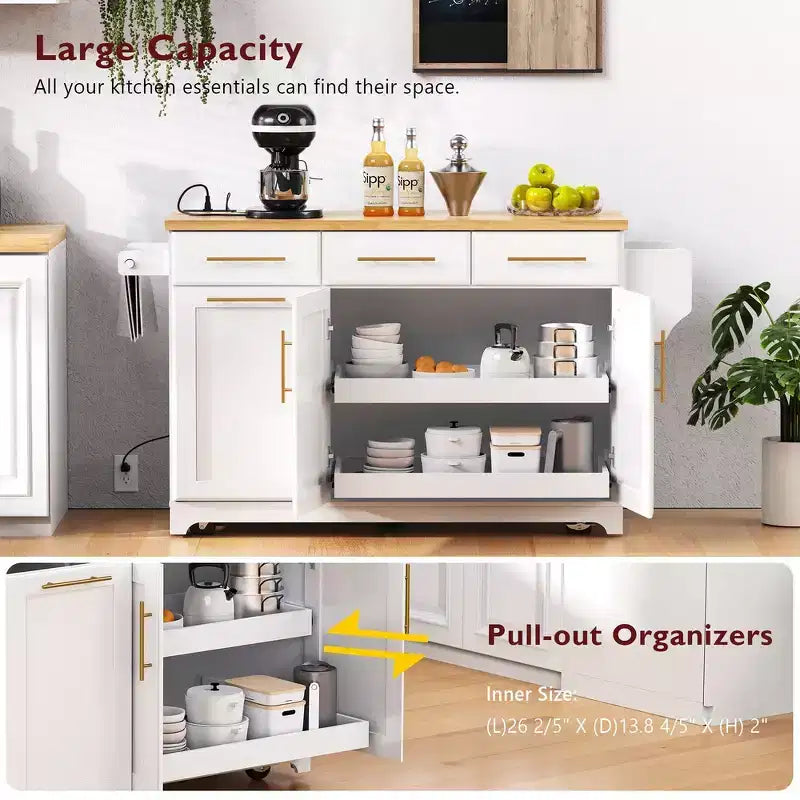 Isola da Cucina Nera/Grigia+Blu/Bianca con Ante a Ribalta e Organizer Estraibili, 1 Persona