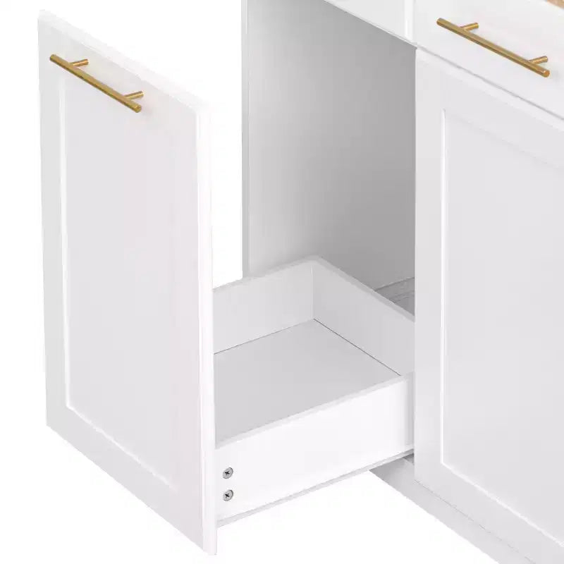 Isola da Cucina Nera/Grigia+Blu/Bianca con Ante a Ribalta e Organizer Estraibili, 1 Persona