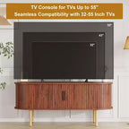 Mobile TV in rovere/noce con ante scorrevoli – 119 cm o 178 cm, montaggio da 1 persona