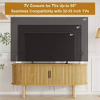 Mobile TV in rovere/noce con ante scorrevoli – 119 cm o 178 cm, montaggio da 1 persona