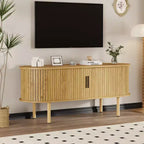 Mobile TV in rovere/noce con ante scorrevoli – 119 cm o 178 cm, montaggio da 1 persona