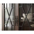 Madia / Credenza a buffet in ciliegio/noce scuro con ante e cassetti, montaggio da 2 persone