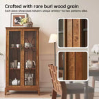 Madia / Credenza a buffet in ciliegio/noce scuro con ante e cassetti, montaggio da 2 persone