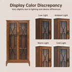 Madia / Credenza a buffet in ciliegio/noce scuro con ante e cassetti, montaggio da 2 persone