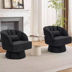 Poltrona Girevole a 360°, Velluto / Teddy Fleece, Colori Multipli, Posto Singolo