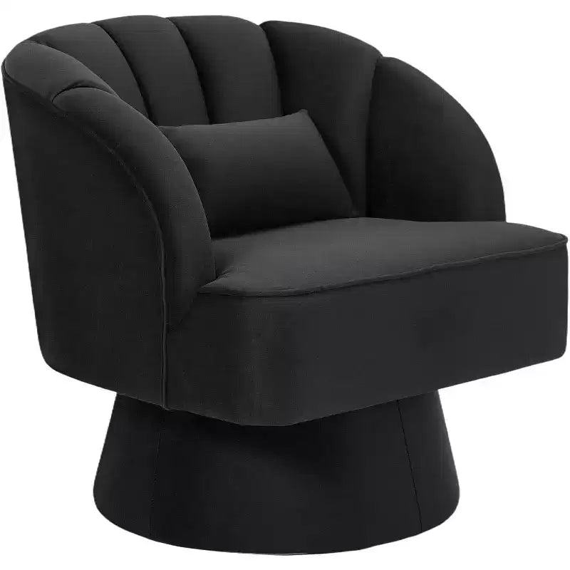 Poltrona Girevole a 360°, Velluto / Teddy Fleece, Colori Multipli, Posto Singolo