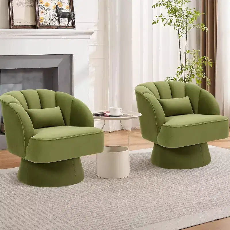 Poltrona Girevole a 360°, Velluto / Teddy Fleece, Colori Multipli, Posto Singolo