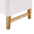 Pouf contenitore in tessuto Bouclé Beige, Rettangolare, 1 posto a sedere