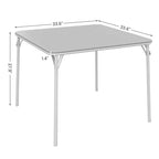 Tavolo da gioco quadrato pieghevole beige / nero / grigio, 4 persone, 86 x 86 cm