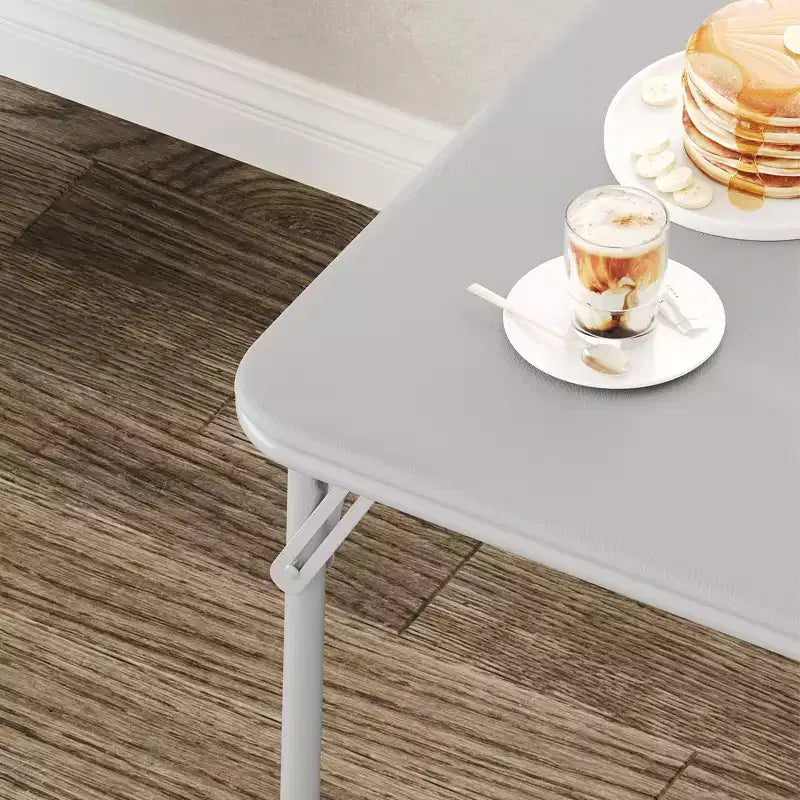 Tavolo da gioco quadrato pieghevole beige / nero / grigio, 4 persone, 86 x 86 cm