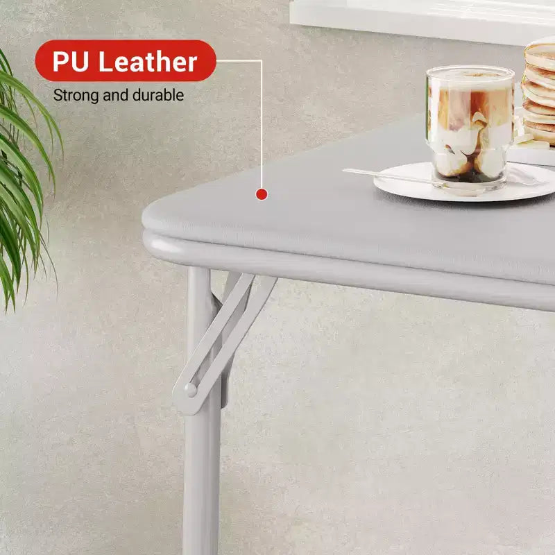 Tavolo da gioco quadrato pieghevole beige / nero / grigio, 4 persone, 86 x 86 cm