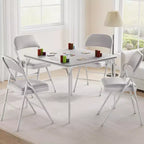Tavolo da gioco quadrato pieghevole beige / nero / grigio, 4 persone, 86 x 86 cm
