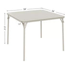 Tavolo da gioco quadrato pieghevole beige / nero / grigio, 4 persone, 86 x 86 cm