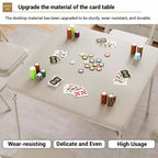 Tavolo da gioco quadrato pieghevole beige / nero / grigio, 4 persone, 86 x 86 cm