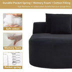 Chaise longue in velluto a coste beige / nero / blu / grigio scuro / verde con 2 cuscini, divano letto convertibile, 1 posto