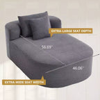Chaise longue in velluto a coste beige / nero / blu / grigio scuro / verde con 2 cuscini, divano letto convertibile, 1 posto