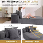 Chaise longue in velluto a coste beige / nero / blu / grigio scuro / verde con 2 cuscini, divano letto convertibile, 1 posto