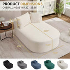 Chaise longue in velluto a coste beige / nero / blu / grigio scuro / verde con 2 cuscini, divano letto convertibile, 1 posto