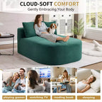 Chaise longue in velluto a coste beige / nero / blu / grigio scuro / verde con 2 cuscini, divano letto convertibile, 1 posto