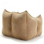 Divano-poltrona in gommapiuma grigia, stile "lazy", 2 posti
