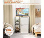 Supporto frigo in metallo nero con ripiano portaoggetti e parte superiore regolabile, monouso