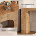 Consolle in legno marrone, stile rustico, montaggio da 1 persona, 120 cm / 160 cm