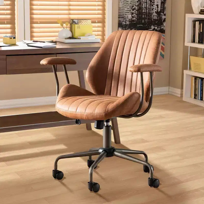 Sedia da ufficio ergonomica – Rivestimento in tessuto scamosciato, seduta singola