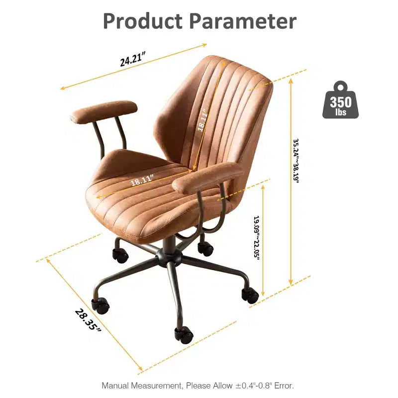 Sedia da ufficio ergonomica – Rivestimento in tessuto scamosciato, seduta singola