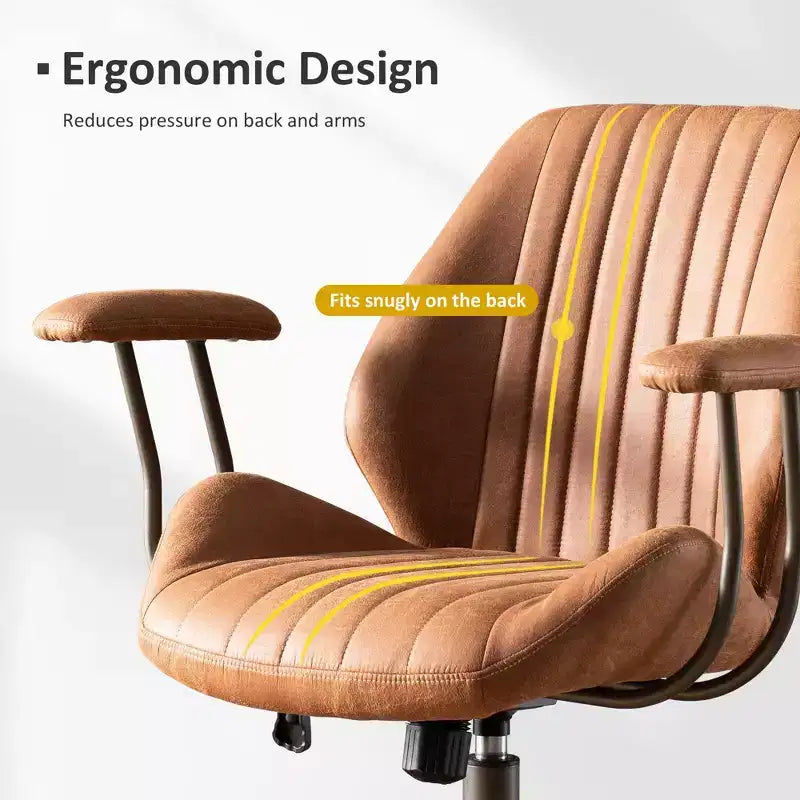 Sedia da ufficio ergonomica – Rivestimento in tessuto scamosciato, seduta singola