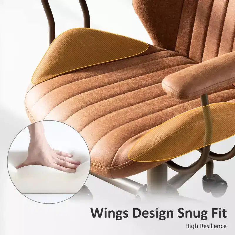 Sedia da ufficio ergonomica – Rivestimento in tessuto scamosciato, seduta singola