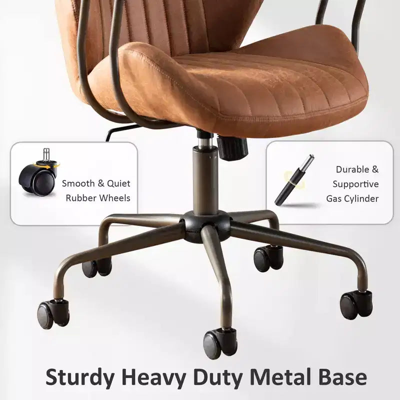 Sedia da ufficio ergonomica – Rivestimento in tessuto scamosciato, seduta singola